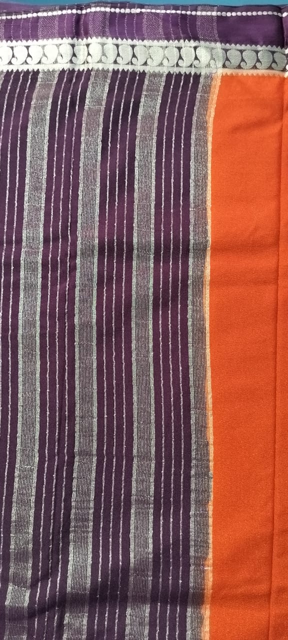 Semi mysore crape silk mango design