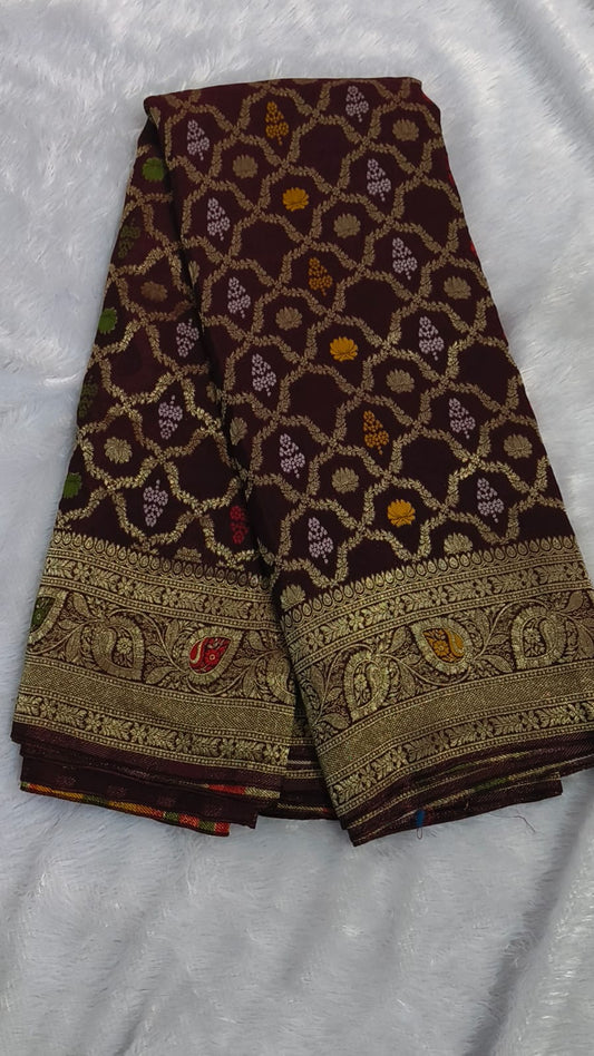 Premium chocolate brown Katan Viscose