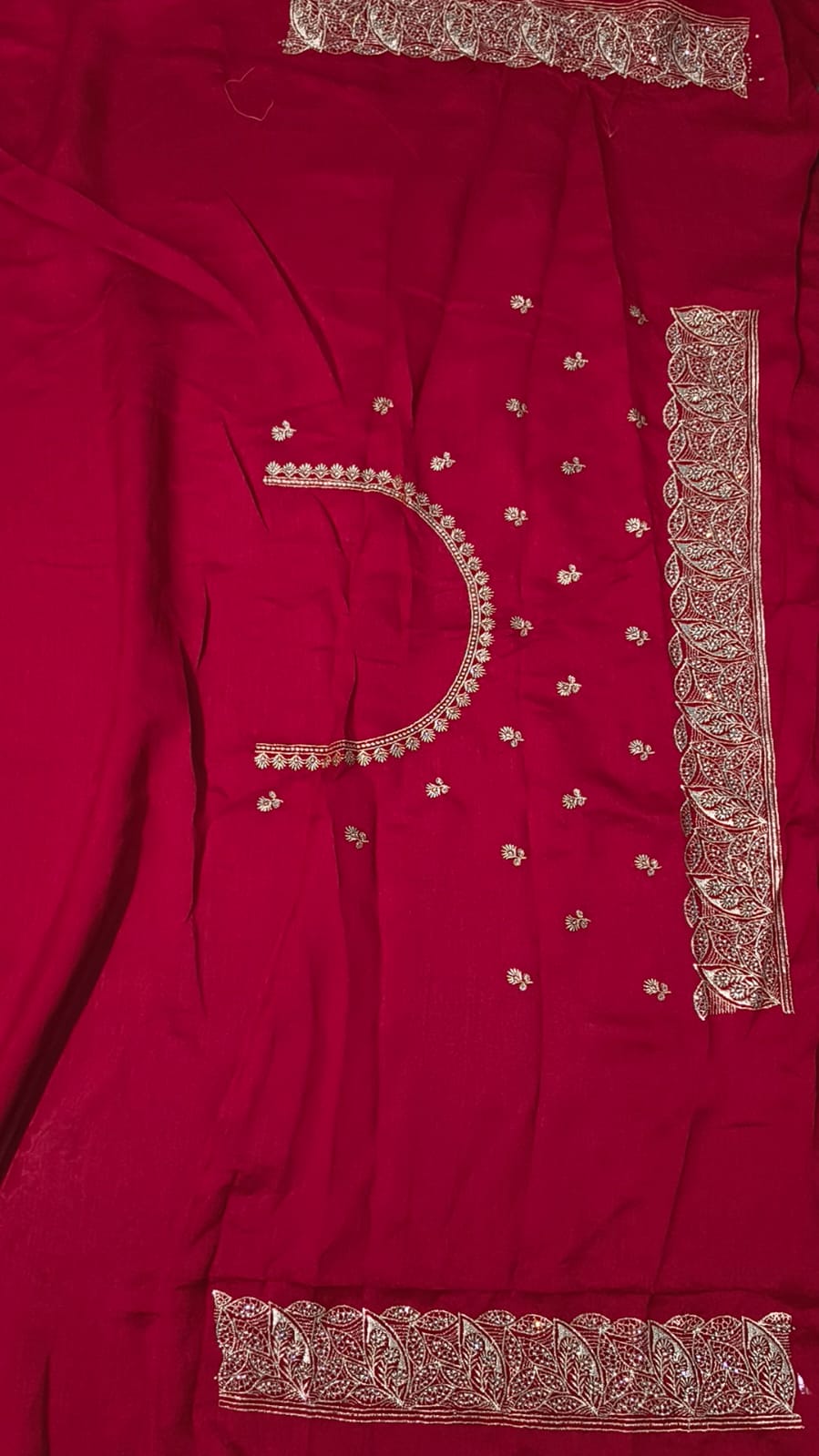Red fancy designer saree