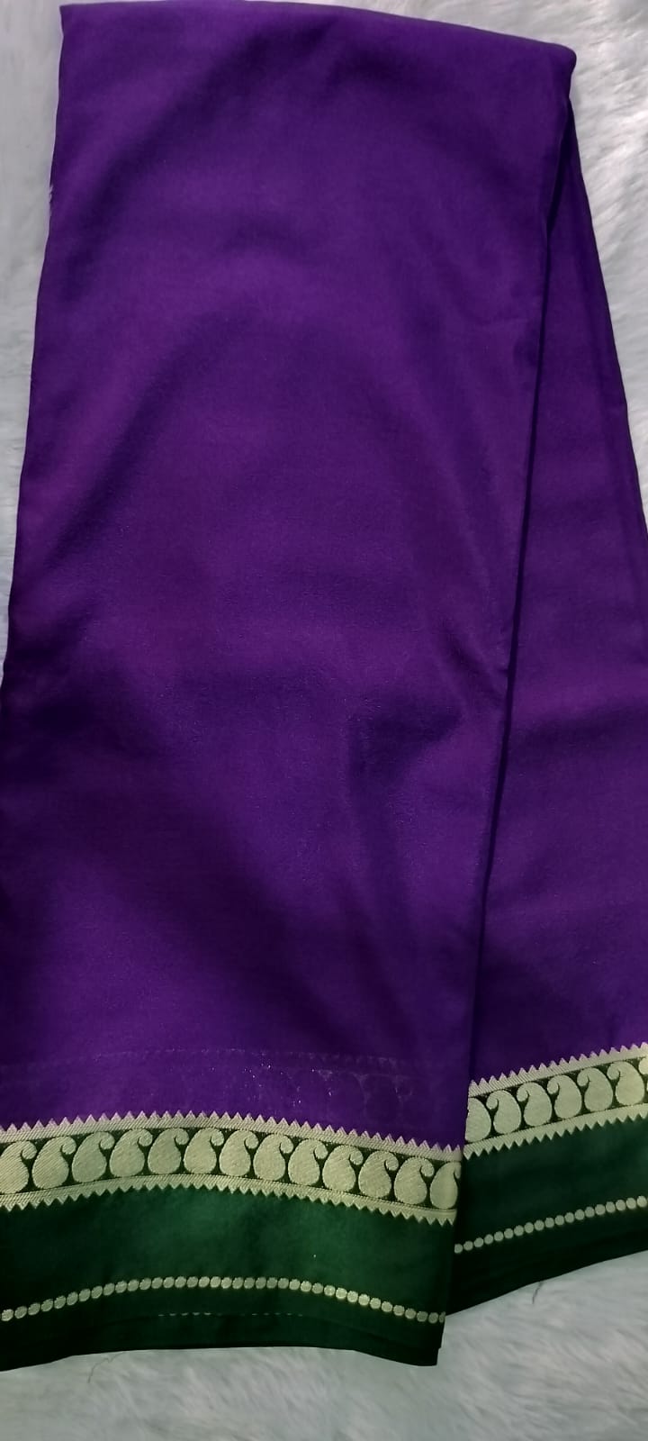 Semi mysore crape silk mango design