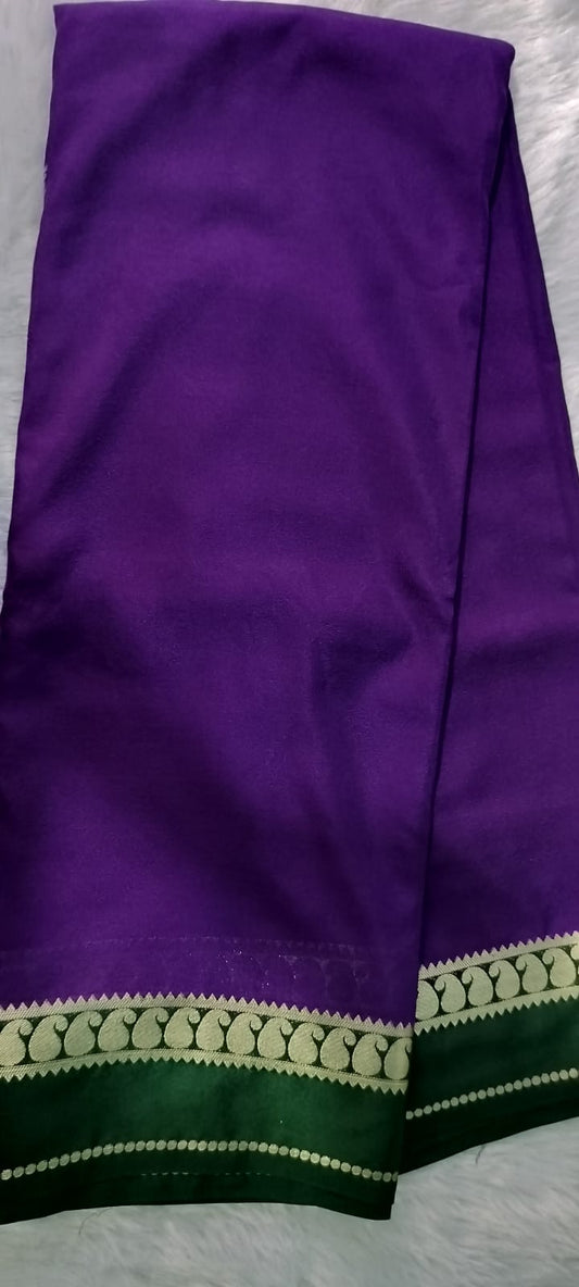 Semi mysore crape silk mango design