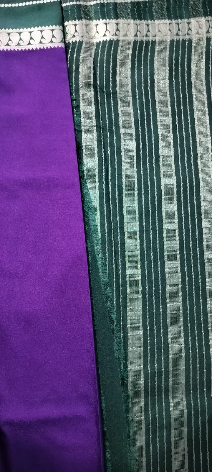 Semi mysore crape silk mango design