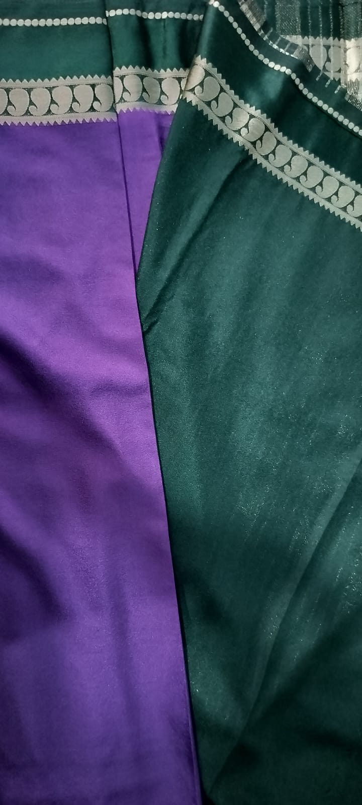 Semi mysore crape silk mango design