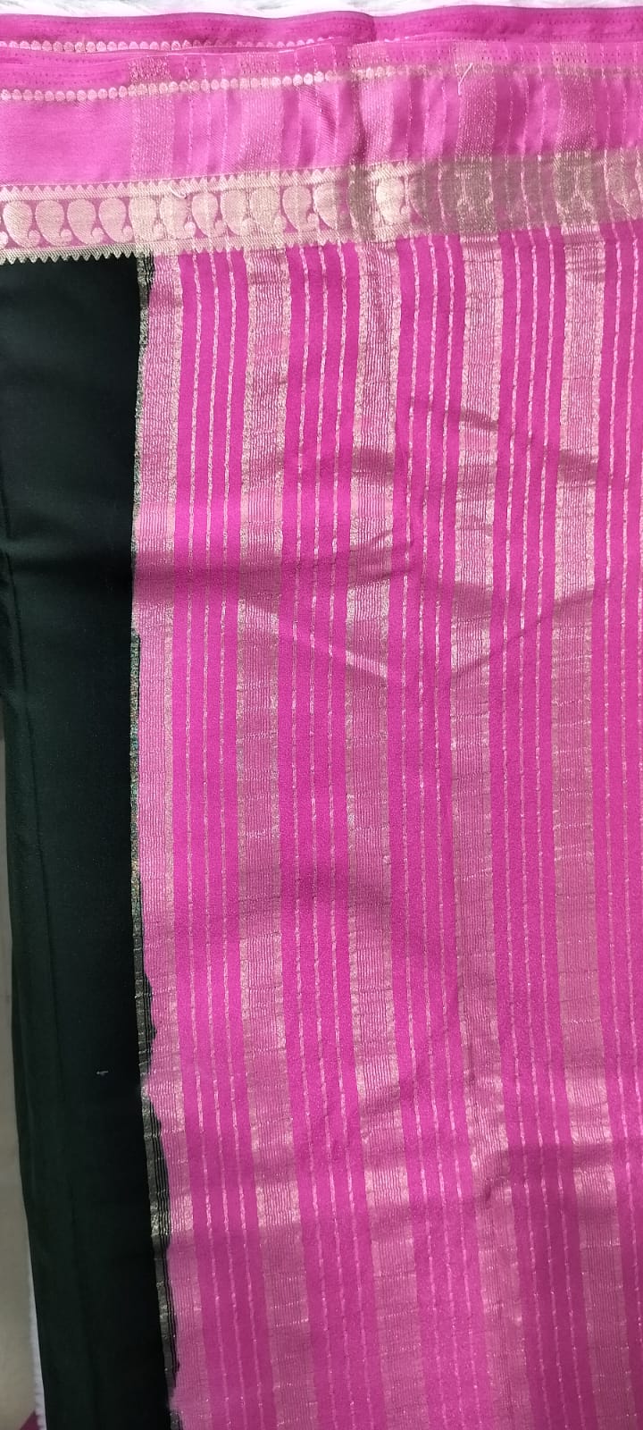Semi mysore crape silk mango design