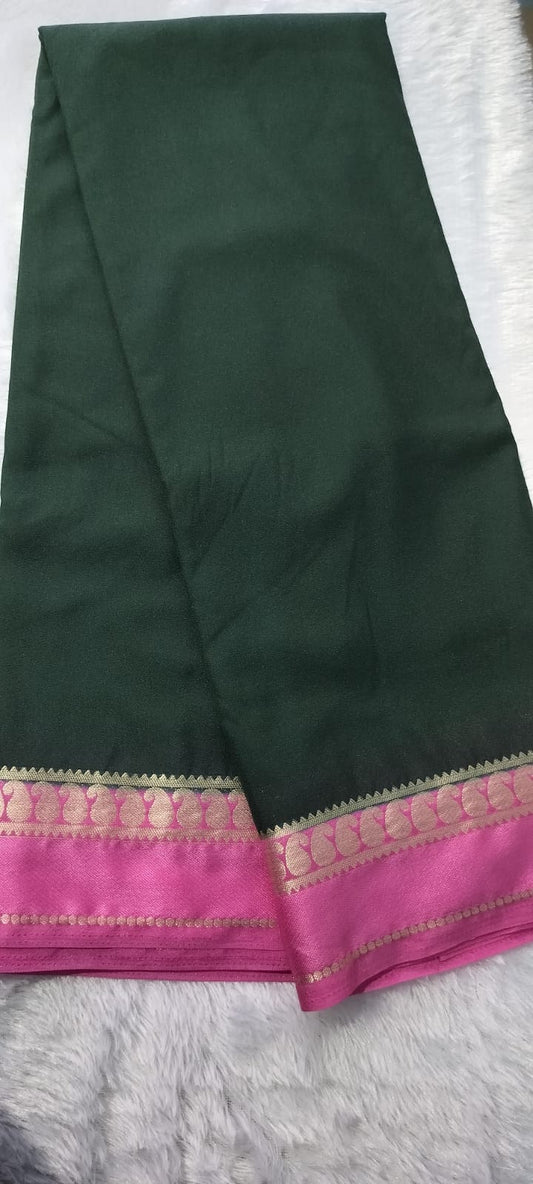 Semi mysore crape silk mango design