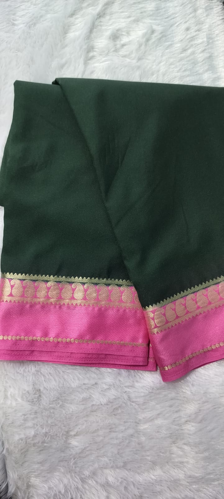 Semi mysore crape silk mango design