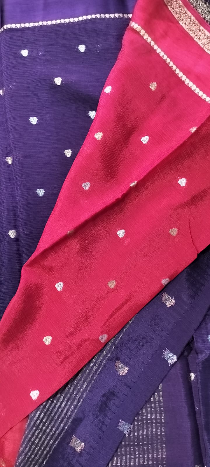 Premium Soft Viscose  Butti saree [chinnon georgette]