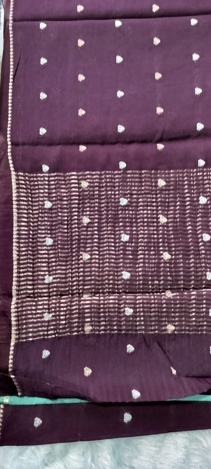 Premium Soft Viscose  Butti saree[chinnon georgette]