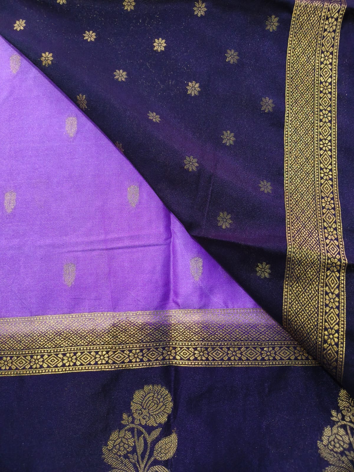 Premium Semi Crape silk with butti