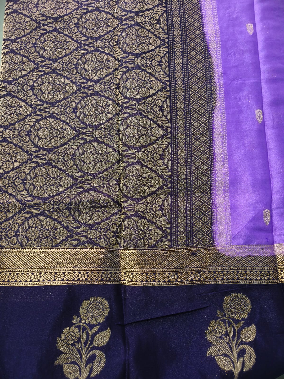 Premium Semi Crape silk with butti