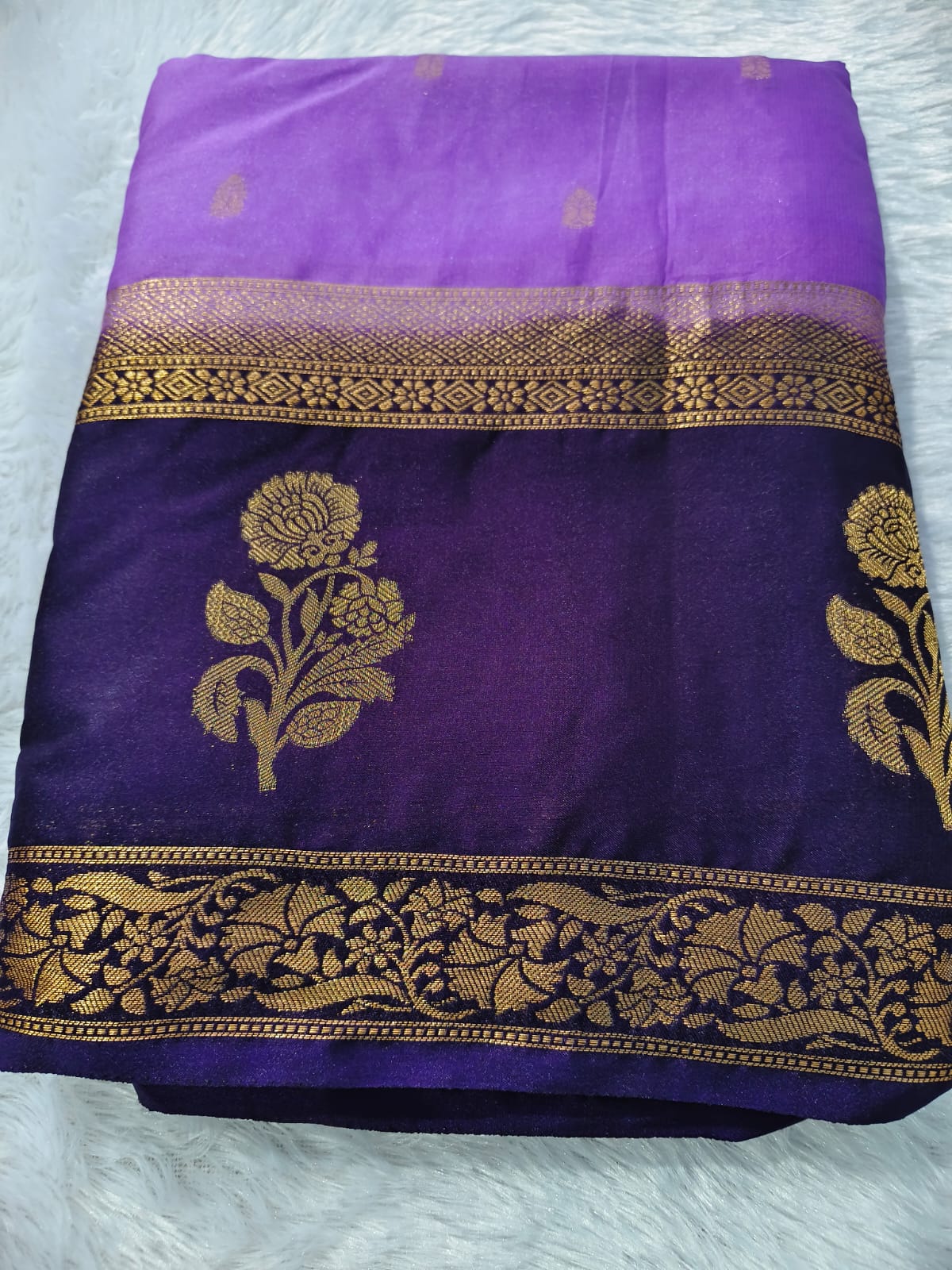 Premium Semi Crape silk with butti