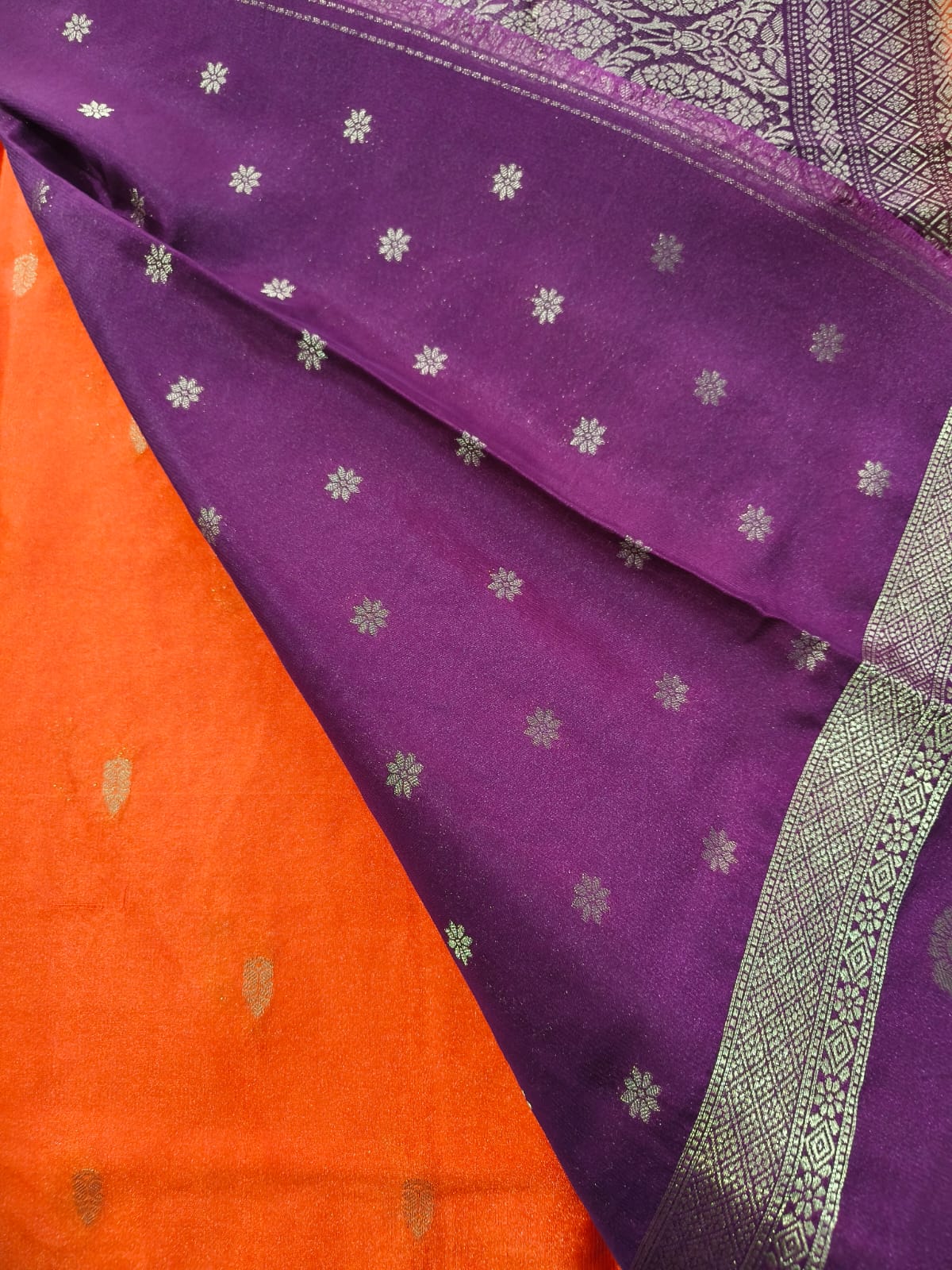 Premium Semi Crape silk with butti