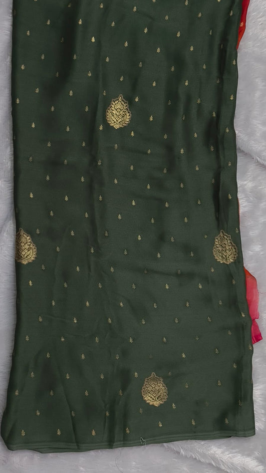 Premium radha pista green saree