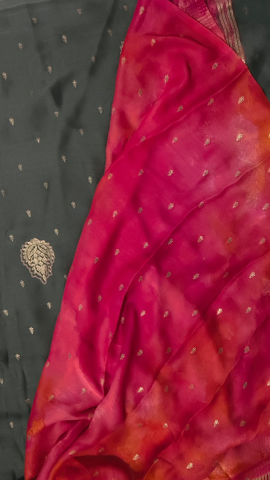 Premium radha pista green saree