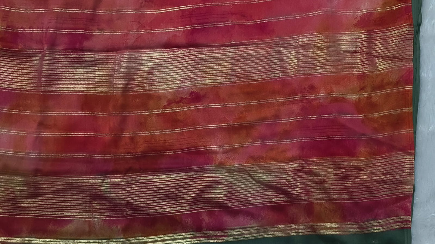 Premium radha pista green saree