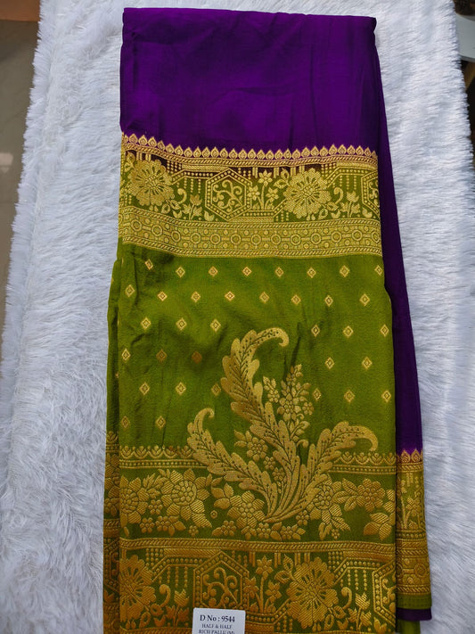 beautifull Semi georgette crape saree