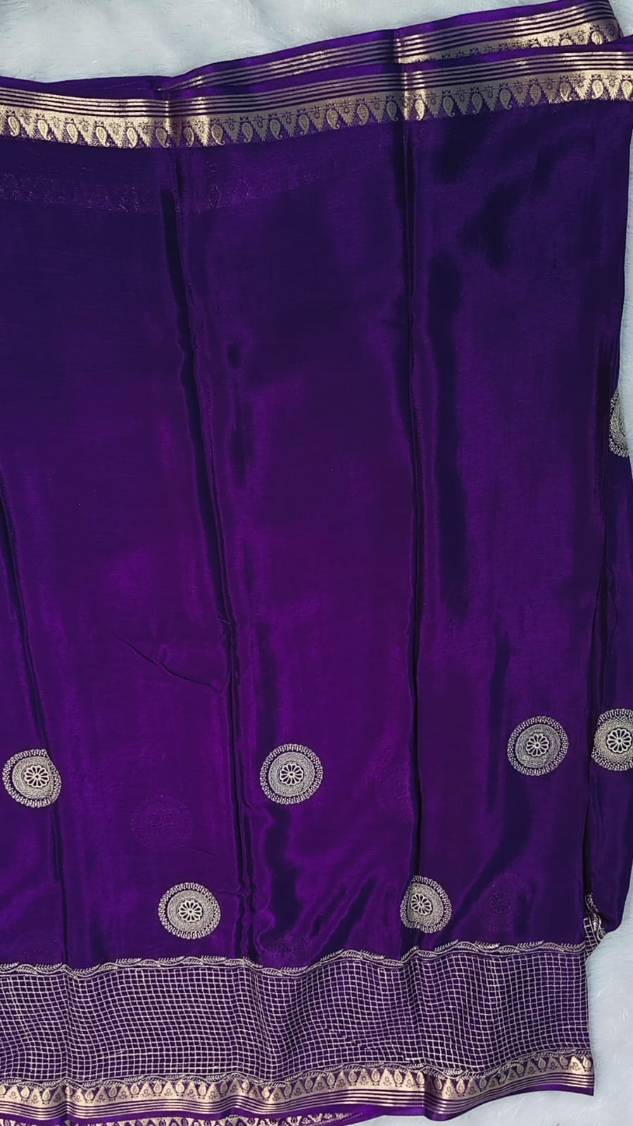 Purple viscose kasturi embriodery silk
