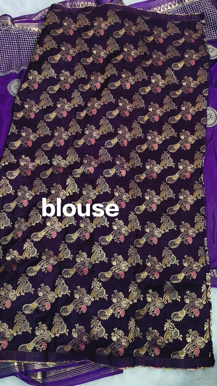 Purple viscose kasturi embriodery silk