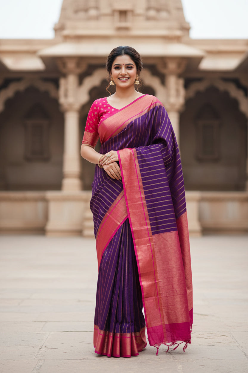 Pure viscose silk contrast