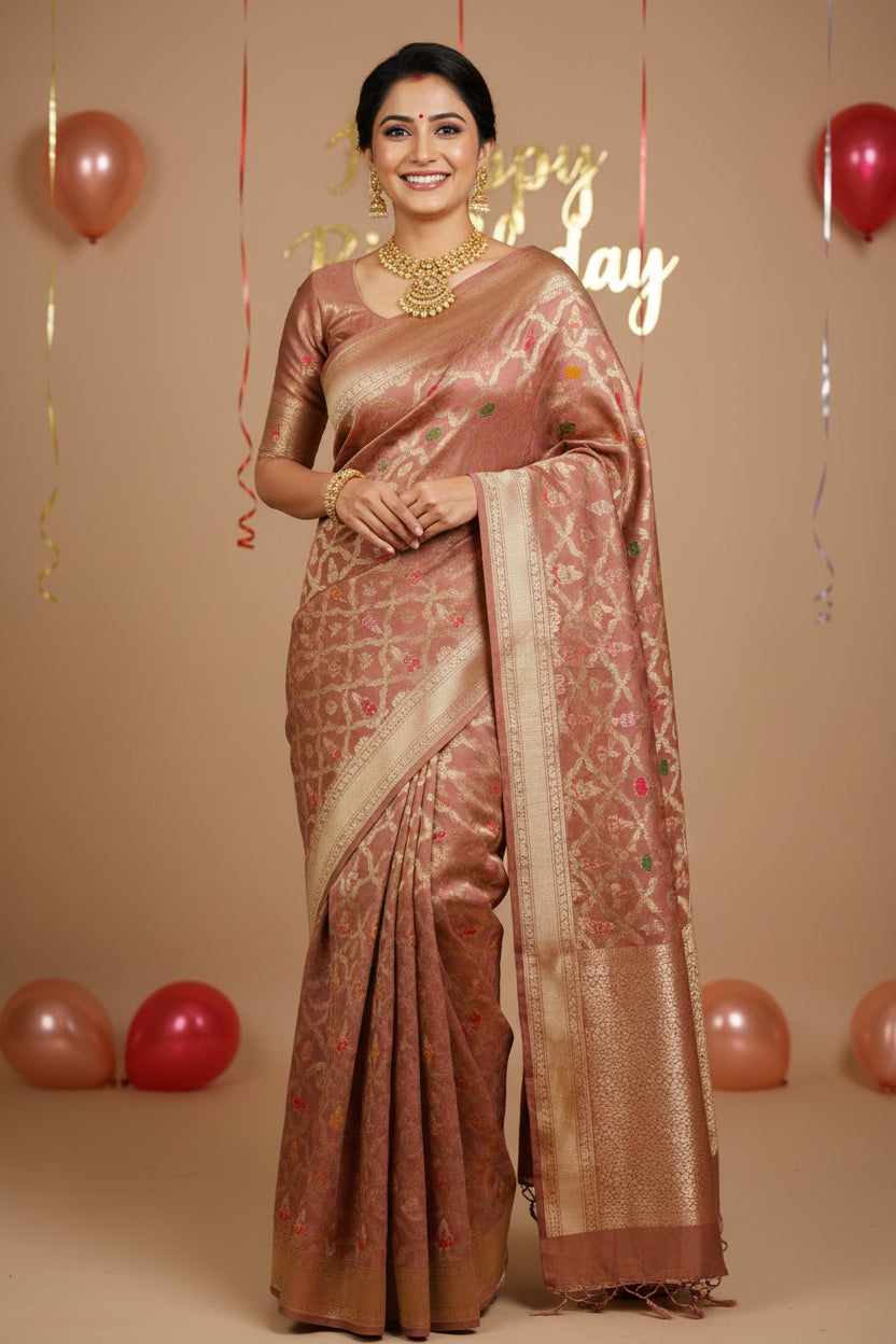 Premium peach Katan Viscose