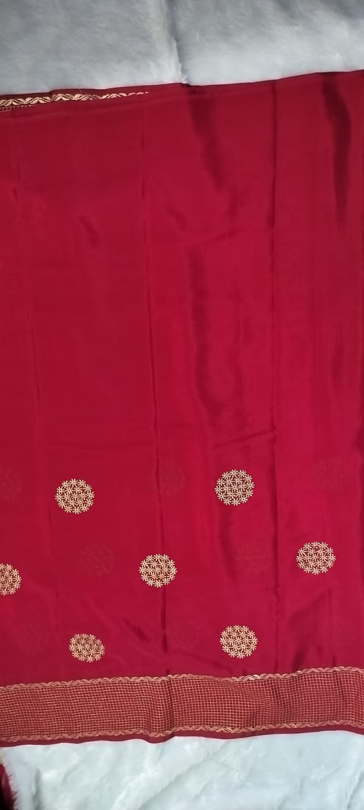 Pink viscose kasturi embriodery silk