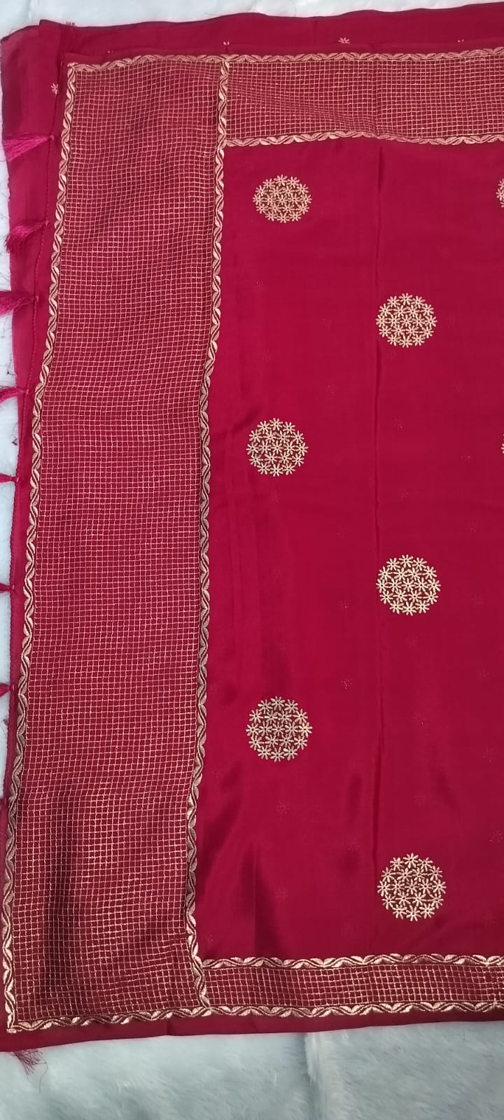 Pink viscose kasturi embriodery silk