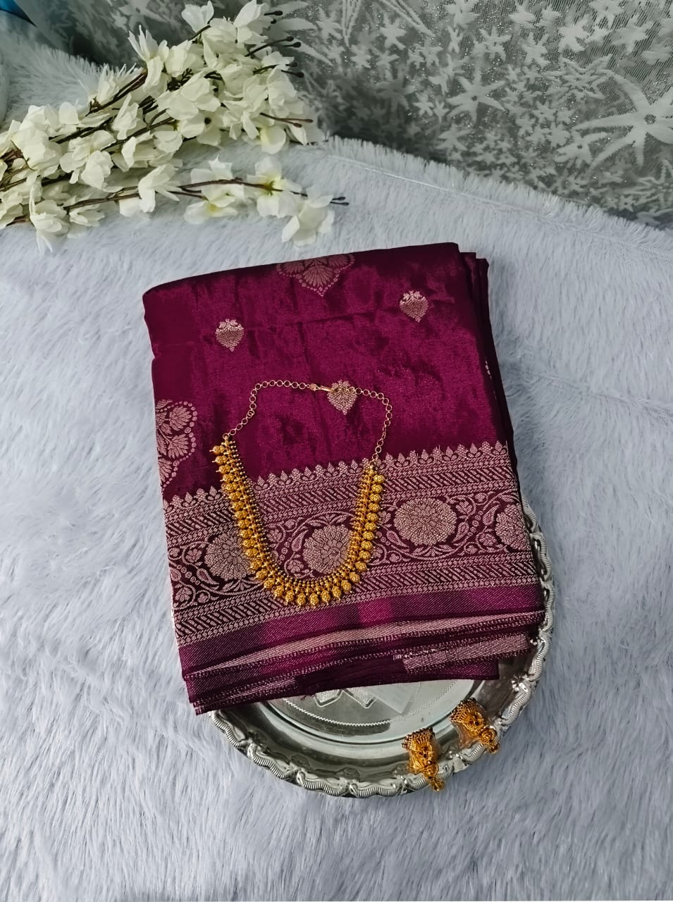 wine pure chinnon silk buta