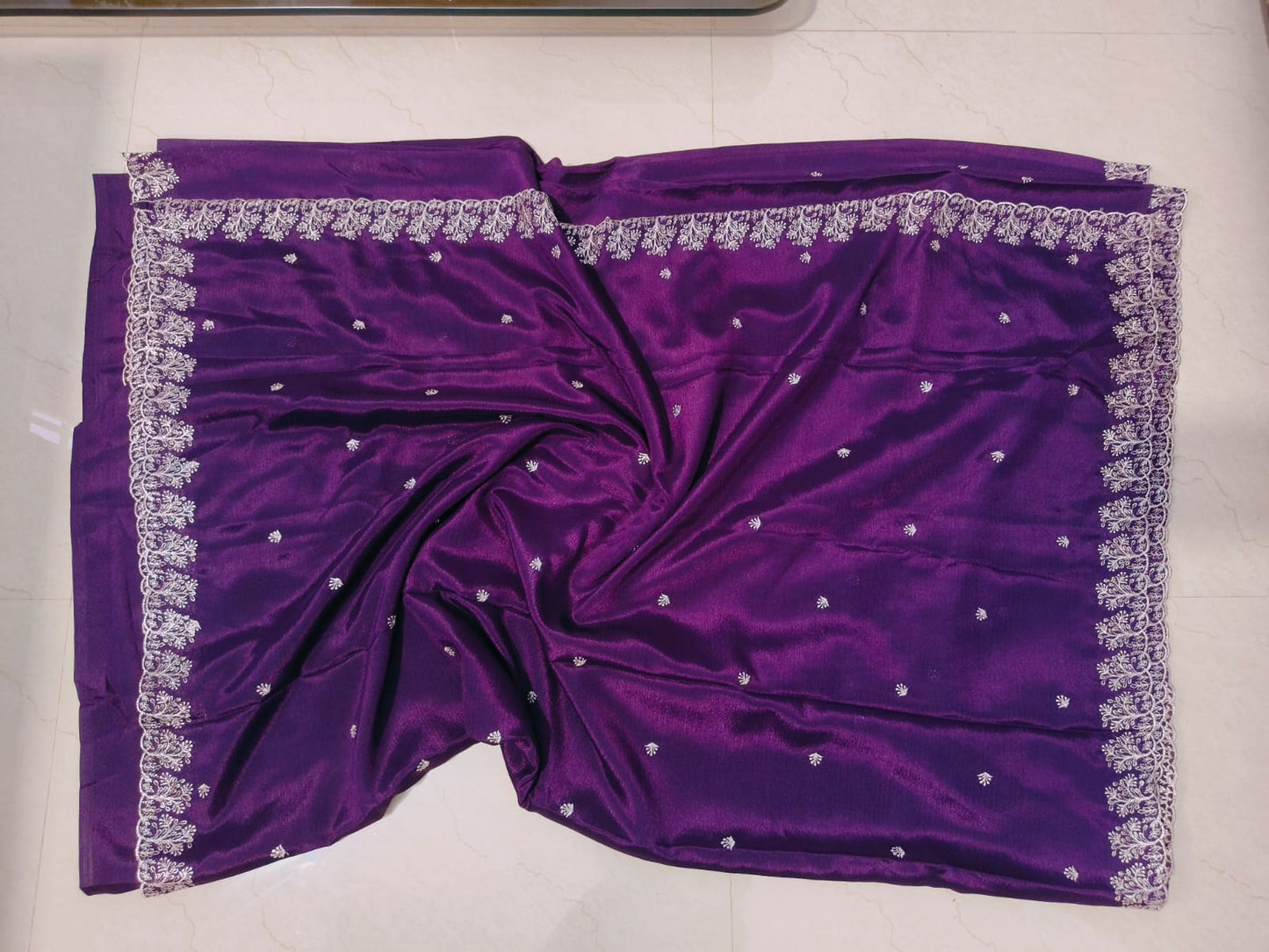 premium royal rose embriodery party wear saree