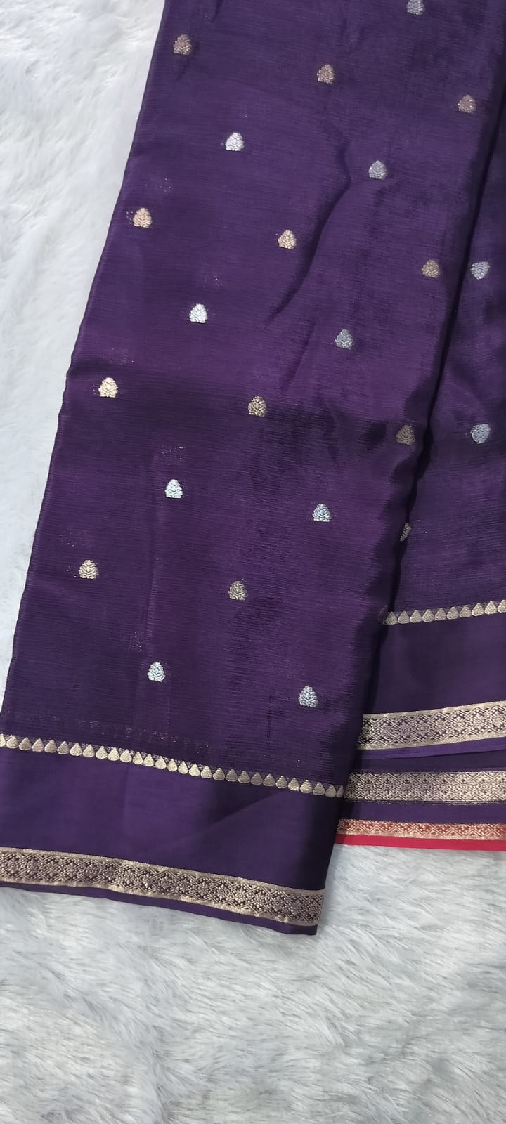 Premium Soft Viscose  Butti saree [chinnon georgette]