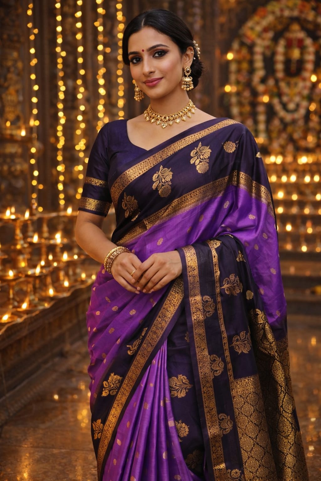 Premium Semi Crape silk with butti