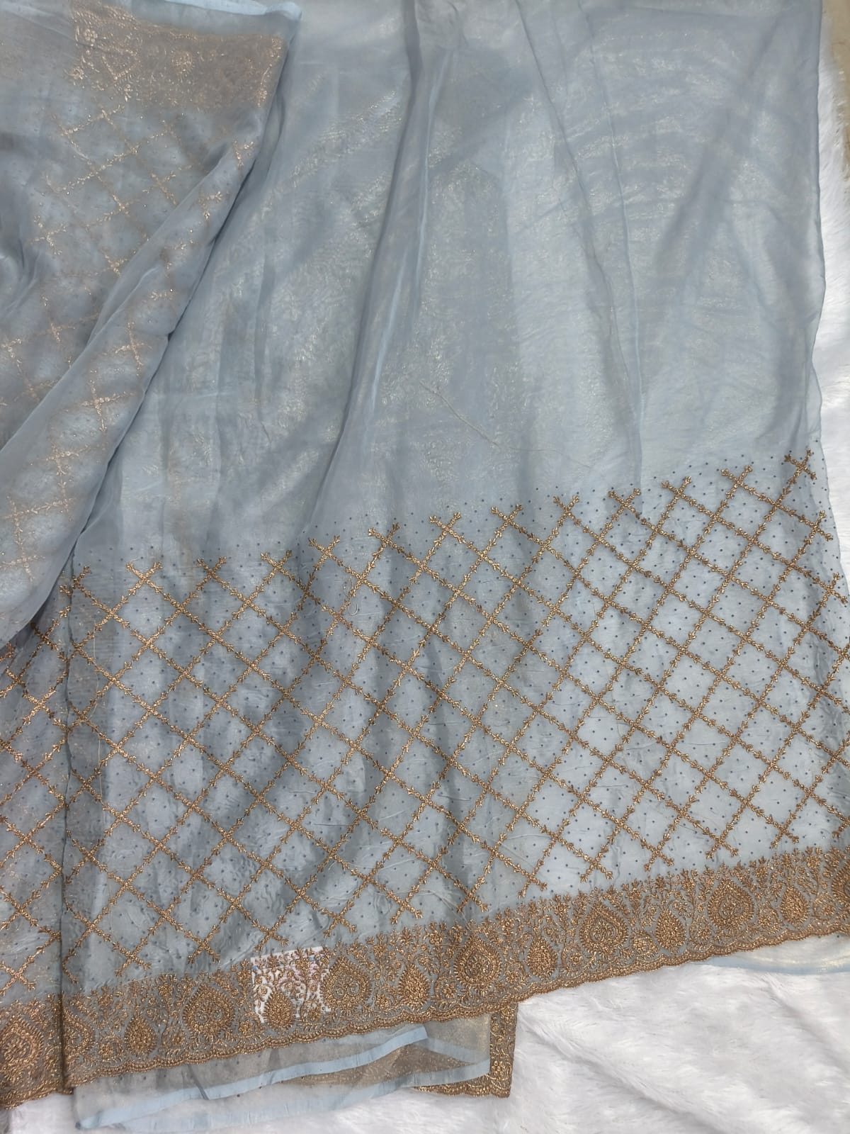 Premium soft organza fancy designer sarees